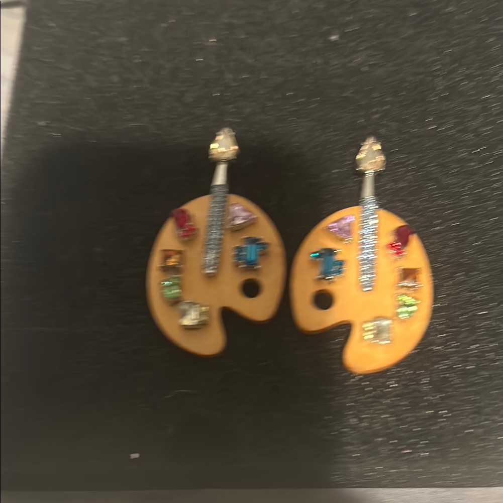 Colorful Artist Palette Earrings 32$